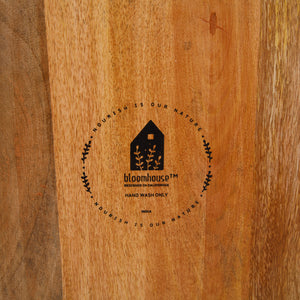 Round Charcuterie Board with Handle - Mango Wood