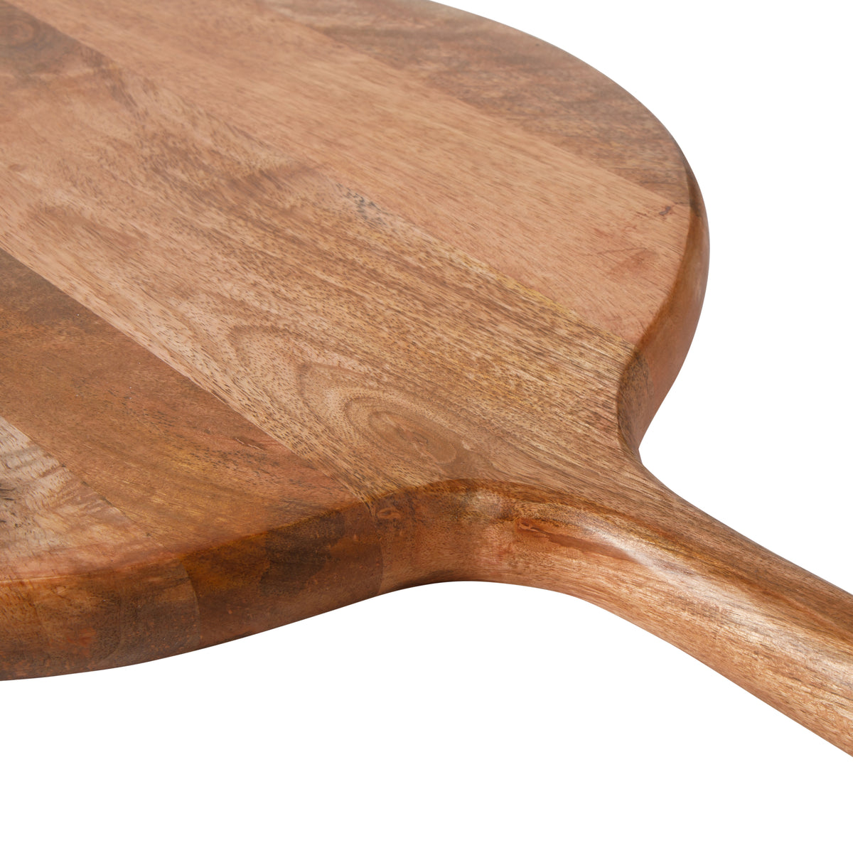 Round Charcuterie Board with Handle - Mango Wood