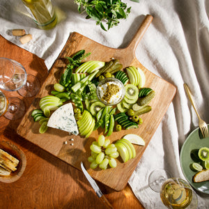 Square Charcuterie Board with Handle - Mango Wood