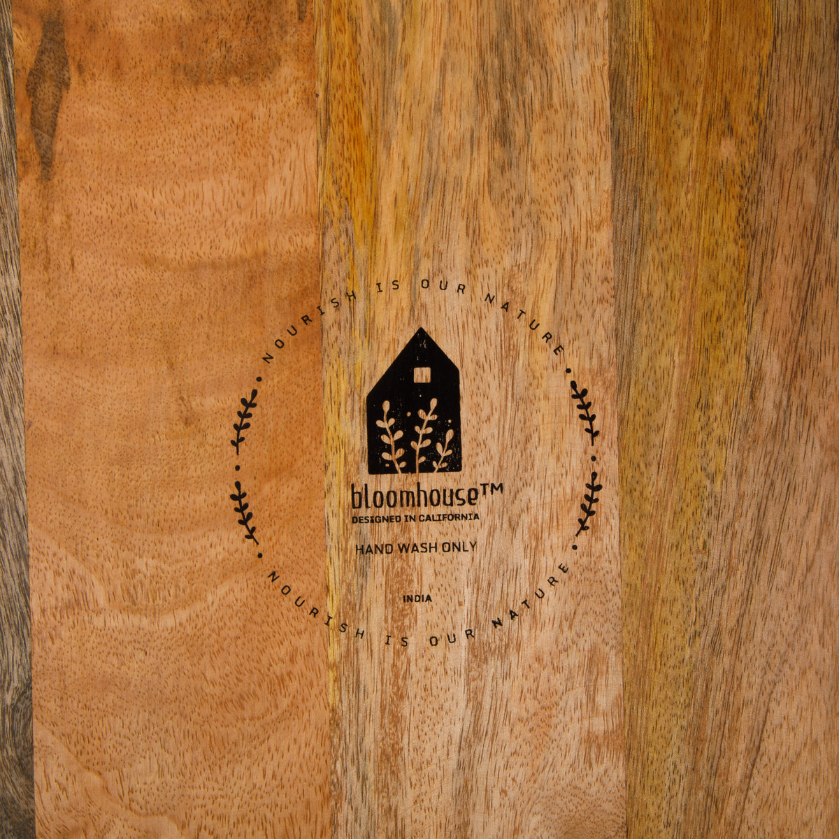 Square Charcuterie Board with Handle - Mango Wood