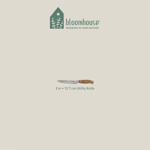 Bloomhouse 5 Inch Utility Knife made with Olive Wood and German Steel