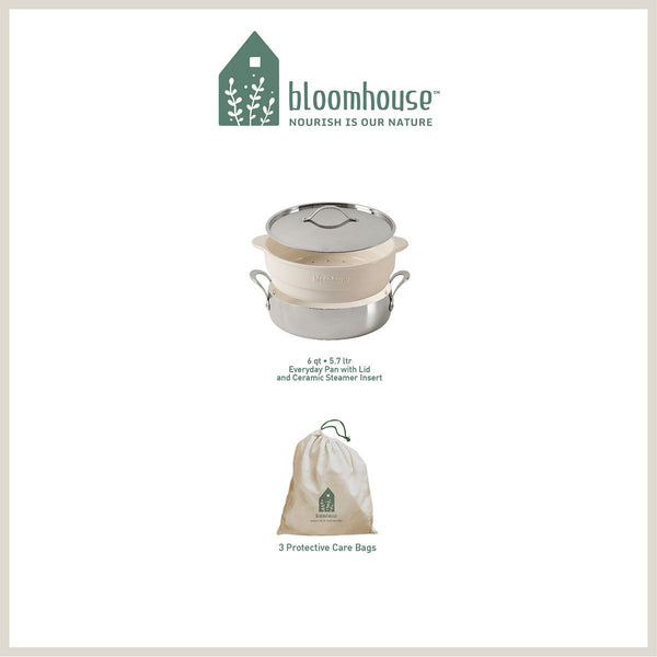 Bloomhouse 3-Piece Heavy Gauge Aluminum Everyday Cookware Set -  bloomhousecollection