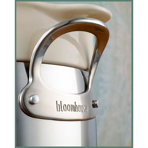 Bloomhouse 6-Quart Triply Stainless Steel Dutch Oven w/ Non-Stick Non-Toxic Ceramic Interior and Ceramic Steamer Insert