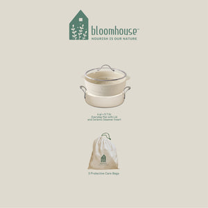 Bloomhouse 3-Piece Heavy Gauge Aluminum Everyday Cookware Set